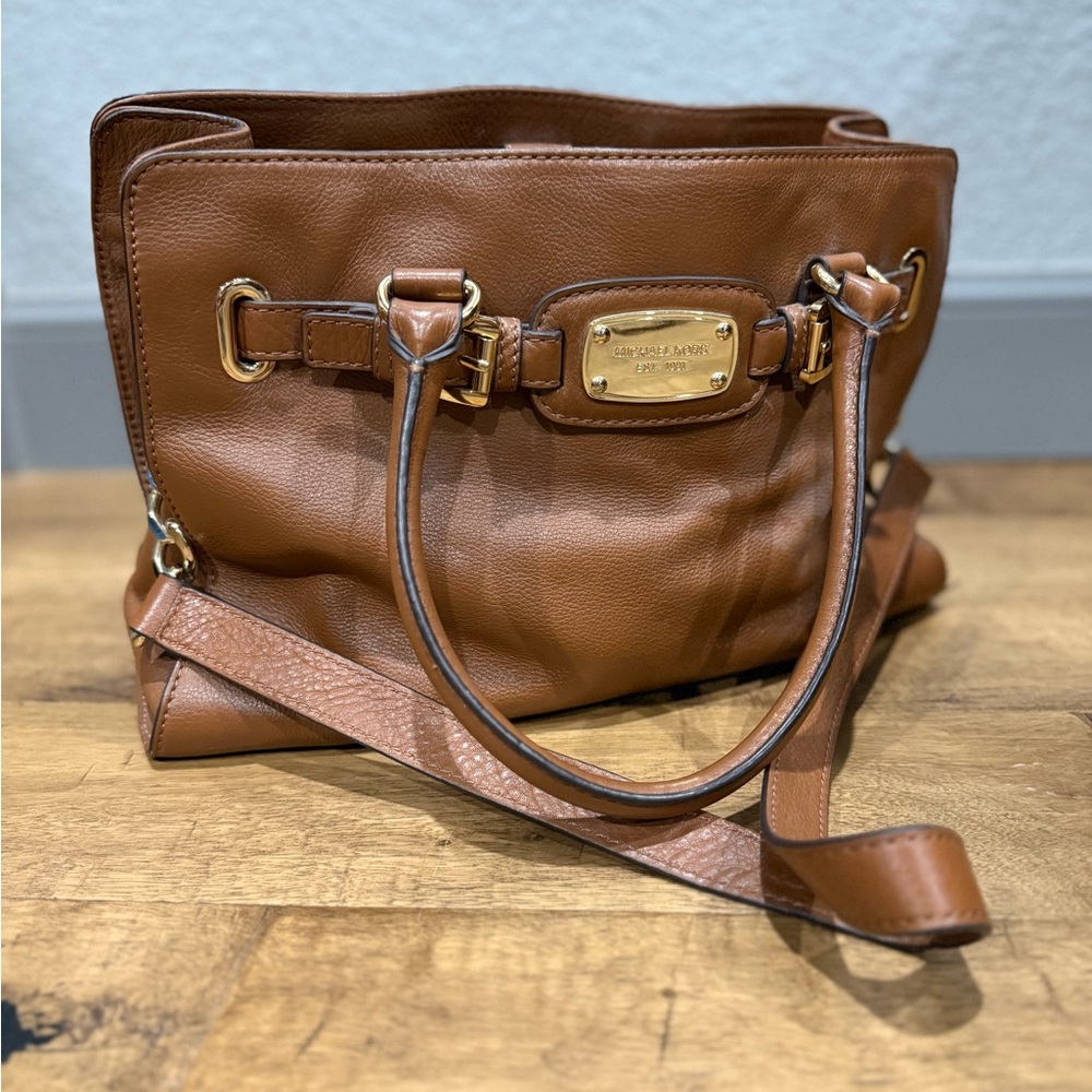 Michael Kors Hamilton Large Tan Leather Tote